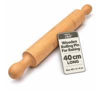 SOL 1 rodillo de madera para hornear, rodillo de bambú y rodillo de masa | Rodillos de madera para hornear, rodillo Chapati, rodillo de pasta y pastelería, bambú natural suave con asas de fácil agarre