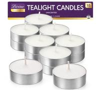SOL 15 velas de té blancas sin perfume, velas de 3,5 horas de duración