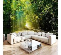 Sol Bosque Papel Pintado 500 x 280 cm 3D Árbole Mural de pared Fotomurales Tejido No Tejido Fuera De La Ventana Papel Tapiz Grande Murales Fotográfico Moderno Decoración de Paredes W-8