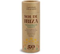 Sol De Ibiza Plastic Free Stick- Protector Solar Mineral Sólido SPF50 - Cara & Cuerpo - Ingredientes Naturales - Óxido de Zinc Non Nano - Vegano - Adultos & Niños - 45g