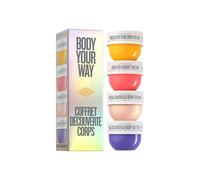 Sol de Janeiro Body Your Way Discovery Set de 4 cremas corporales, crema bom dia brillante, rosa Charmosa Dewy, Delícia Drench Body Mantequilla
