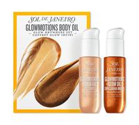 Sol de Janeiro Glowmotions - Juego de 4 botes de aceite corporal de Copacabana Bronze y Rio Sunset, aceite corporal brillante con mantequilla de cupuaçu y aceite de acai, aroma Cheirosa '62