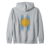 Sol De Mayo Bandera Uruguay Rayas Verticales Sudadera con Capucha