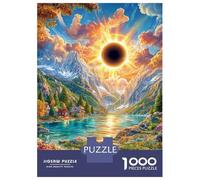 Sol de Medianoche Rompecabezas 1000 Pieza, Puzzle Difícilpara Adultos, Puzzle DIY para Juegos Familiares Rompecabezas 38x26cm/1000pcs