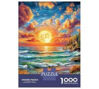 Sol de Medianoche Rompecabezas 1000 Pieza, Puzzle Difícilpara Adultos, Puzzle DIY para Juegos Familiares Rompecabezas 52x38cm/1000pcs