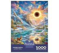 Sol de Medianoche Rompecabezas 1000 Piezas,Puzzle Difícil para La Familia - Tiempo De Calidad Y Diversión 70x50cm/1000pcs