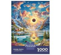Sol de Medianoche Rompecabezas 1000 Piezas, Puzzles Imposible, De Juego De para Adultos Y Niños A Partir De 14 Años 38x26cm/1000pcs