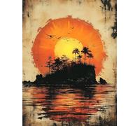 Sol Diamond Painting, 5D Diamond Painting Adultos áRbol, DIY Manualidades Adultos Kit Punto de Cruz, Cuadro Diamantes Cristal Bordado Artesanía, Decoración Hogar, Regalo Mujer 90x120cm fjh-6406