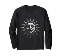 Sol Espeluznante Cara Celestial Bruja Oculta Espeluznante gótico gótico Manga Larga