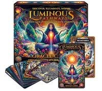 SOL Juego de 60 cartas luminosas de oráculo con guía para principiantes, explora el descubrimiento espiritual, la meditación, la claridad y la manifestación - [Parte de la colección Pathways Oracle