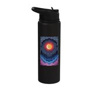 Sol Luna Estrellas Noche Nubes Suave Celestial Cosmos Cielo Stainless Steel Insulated Water Bottle