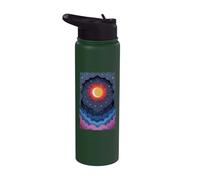 Sol Luna Estrellas Noche Nubes Suave Celestial Cosmos Cielo Stainless Steel Insulated Water Bottle