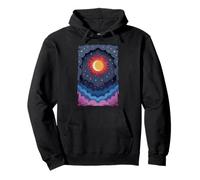 Sol Luna Estrellas Noche Nubes Suave Celestial Cosmos Cielo Sudadera con Capucha