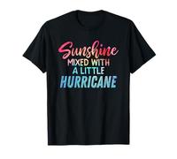 Sol Mezclado con un Divertido Mensaje Positivo de Little Hurricane Camiseta