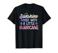 Sol Mezclado con un Divertido Mensaje Positivo de Little Hurricane Camiseta