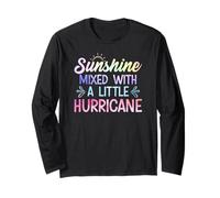 Sol Mezclado con un Divertido Mensaje Positivo de Little Hurricane Manga Larga