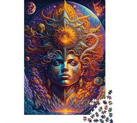 Sol Místico Universo Fantasía Puzzle de 1000 Piezas Puzzle para Adultos Papel Escena Cósmica Relajación Interacción Familiar Decoración Regalo 38x26cm/1000pcs