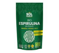 Sol Natural - Espirulina en polvo ecológica - Superalimento detox - 125 g