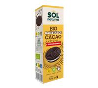 Sol Natural - Galletas de Cacao BIO con Relleno Cremoso - Sin Gluten y Veganas - Snack Ecológico - 125 g