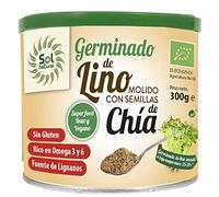Sol Natural Germinado Bio Germinado de Lino molido con semillas de Chía, 300gr