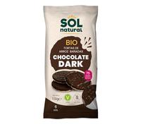 Sol Natural Tortas de Arroz Bañadas con Chocolate Fondant, sin Gluten - Paquete de 12 x 100 gr - Total: 1200 gr