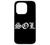 Sol Old English Gothic Funny Gangster Nickname Tag Solana Carcasa para iPhone 15 Pro