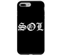 Sol Old English Gothic Funny Gangster Nickname Tag Solana Carcasa para iPhone 7 Plus/8 Plus