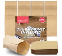 SOL Paquete de 100 Fundas Monedas, Sobres Pequeños de 70 x 40 mm para Dinero, Sobres Marrones Pequeños para Monedas, Sobres de Dinero en Efectivo, Sobres de Papel Kraft para Dinero en