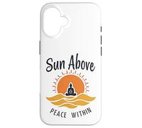 Sol por Encima de la Paz Dentro de la Calma del Yoga Carcasa para iPhone 16