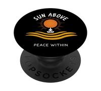 Sol por Encima de la Paz Dentro de la Calma del Yoga PopSockets PopGrip Adhesivo