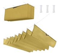 Sol retráctil impermeable para exteriores, 2,4 x 5,5 m, protección UV, resistente al desgarro, ojales, cordón incluido, perfecto para patio, lona vaga amarilla