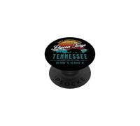 Sol Retro con Forma de Oso de Las Grandes Montañas Humeantes de Pigeon Forge, Tennessee PopSockets PopGrip Adhesivo