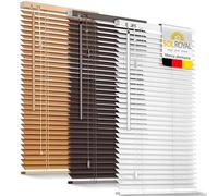 Sol Royal Persiana Veneciana de Madera SolDecor JH3 en Blanco - 50x130 cm - persiana de Madera sostenible