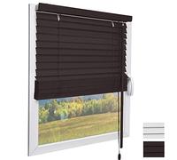 Sol Royal Persiana Veneciana de Madera SolDecor JH3 en Marrón Oscuro - 70x130 cm - persiana de Madera sostenible