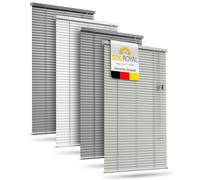 Sol Royal Persianas Aluminio sin taladrar 100x220 cm con Soportes Klemmfix - Estor Interior 100 cm Ancho, Lamas 25 mm - Protección Solar y Visual - Color Gris Claro Mate - JA2