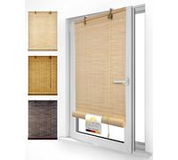 Sol Royal Persianas de bambú Rollo klemmfix para Ventanas Robusto Calidad | 90x220cm natural madera estor taladrar puerta clip seguridad infantil enrollable cortina SolDecor B86
