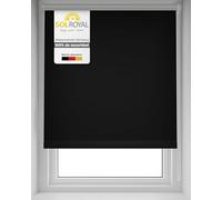 Sol Royal Sol Decor T42 Persiana Opaca y Térmica para Ventanas 100x160 cm - Pantalla con o sin Taladro Ajustable a Continuación - Persiana Negra Antideslumbrante Duradera y Resistente