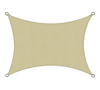 Sol Royal SolVision Toldo de terraza Vela de Sombra Parasol PES protección | 200x300cm 2x3m color arena repelente del agua UV rectangular lona jardin exterior PS9
