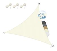 Sol Royal SolVision Toldo de terraza Vela de Sombra Parasol PES protección | 300x300x300cm 3x3x3m crema repelente del agua UV UV- balcon piscina triangular jardin PS9