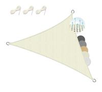 Sol Royal Toldo Vela Rectangular HDPE Transpirable con protección UV Solar | 8x8x8m 800x800x800cm crema parasol para balcón piscina jardín terraza exterior permeable agua triangular Shade Sails HS9
