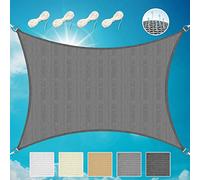 Sol Royal toldo Vela Rectangular HDPE Transpirable UV protección Solar | 2x3m 200x300cm antracita parasol para balcón piscina y jardín terraza exterior Sombra permeable agua Shade Sails HS9