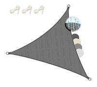 Sol Royal Toldo Vela Triangular HDPE Transpirable para Balcón Sombra Solar | 3,6x3,6x3,6m 360x360x360cm Antracita de Parasol UV Protección Piscina Jardín Terraza