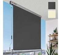 Sol Royal Toldo Vertical Enrollable Exterior con manivela Robusto Mano | 140x250cm Antracita Estor para Balcones y terrazas translúcido e Impermeable a marquesina protección visual balcón jardín MS5