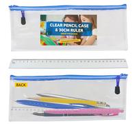 SOL transparente de 32 cm, con regla de 30 cm. Cumple con las reglas de examen del Reino Unido