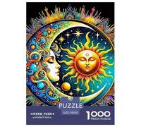 Sol y Luna 1000 Piezas Yueyang Meets Puzzles para Adultos Rompecabezas Imposible Clásicos para Adultos Y Niños A Partir De 12 Años Entretenimiento Creativo Regalos para Familiares Y Amigos Pasatiemp