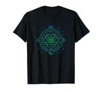 Sol y Luna Chakra Geometría Sri Yantra Camiseta