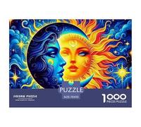 Sol y Luna Puzzle 1000 Piezas Entretenimiento Creativo Regalo Diversión Obra De Arte Rompecabezas Desafiante Noches De Juegos para Adultos Y Niños 70x50cm/1000pcs