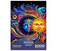 Sol y Luna Puzzle 1000 Piezas, Entretenimiento Rompecabezas De Bricolaje, De Noches De Juegos Desafiantes,para Adultos Y Niños A Partir De 12 Años 70x50cm/1000pcs