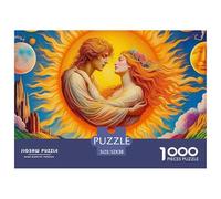 Sol y Luna Puzzle 1000 Piezas Pasatiempo Creativo Regalo Diversión Decoración del Rompecabezas Desafiante Noches De Juegos Adultos Y Niños A Partir De 12 Años 52x38cm/1000pcs