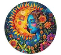 Sol y Luna Puzzle Regalo Creativo Decoración del Hogar 1000 Piezas Light and Darkness Rompecabezas Familiar Juego De Habilidad para Adultos 1000pcs (67.5x67.5cm)